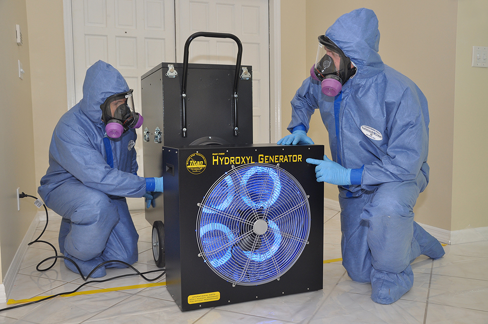Phoenix specialist cleaning operatives with professional decontamination equipment