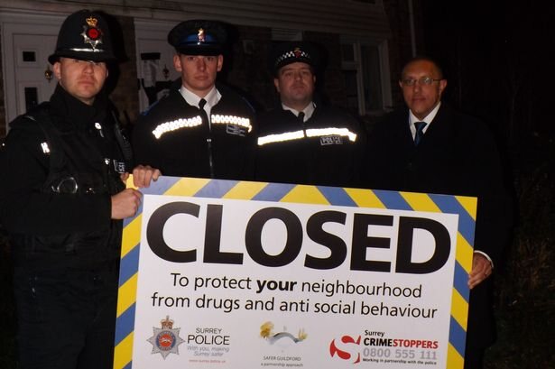 Police drug property closure image illustrating a Belfast drug den after release