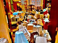 Hoarding property before extreme house clearance in Northern Ireland