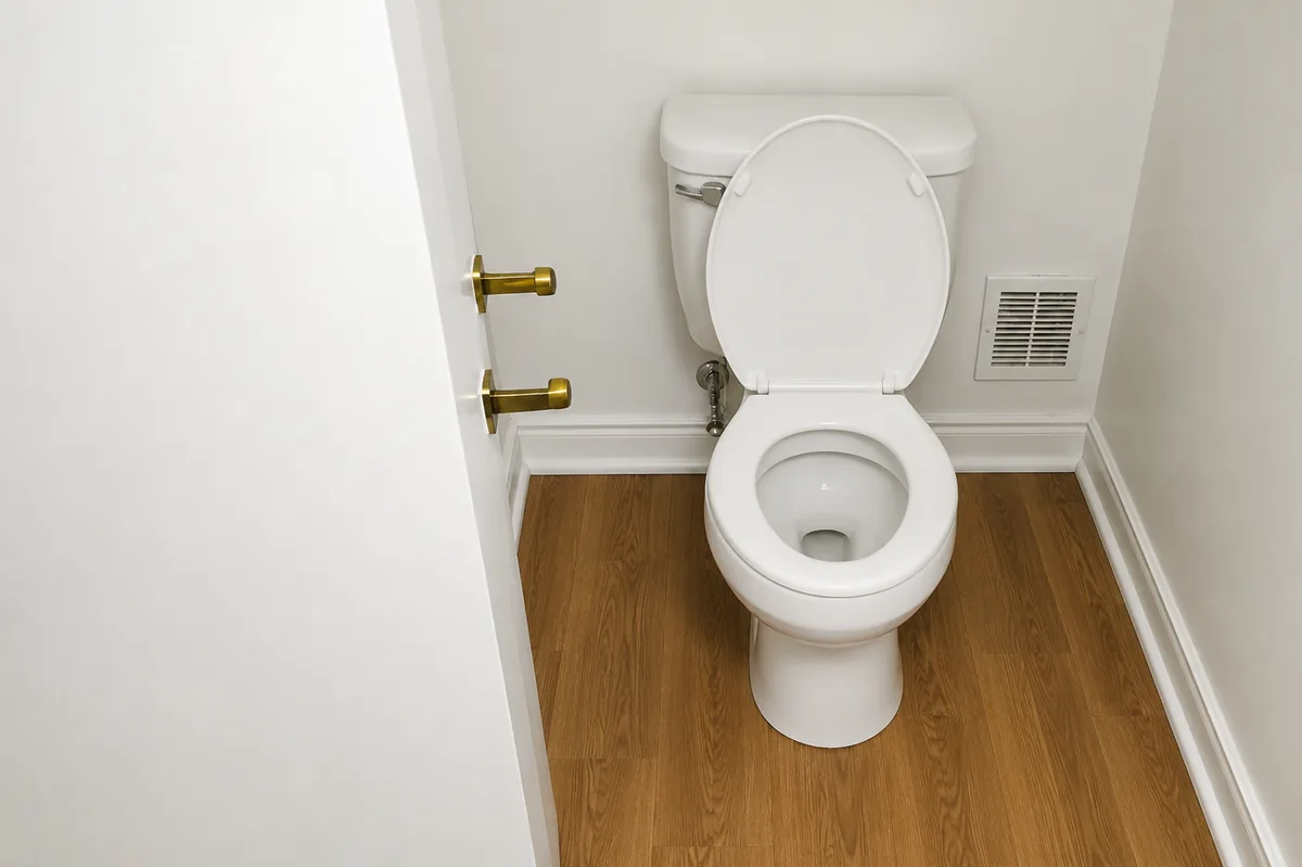 After gross filth cleaning in Dublin bathroom