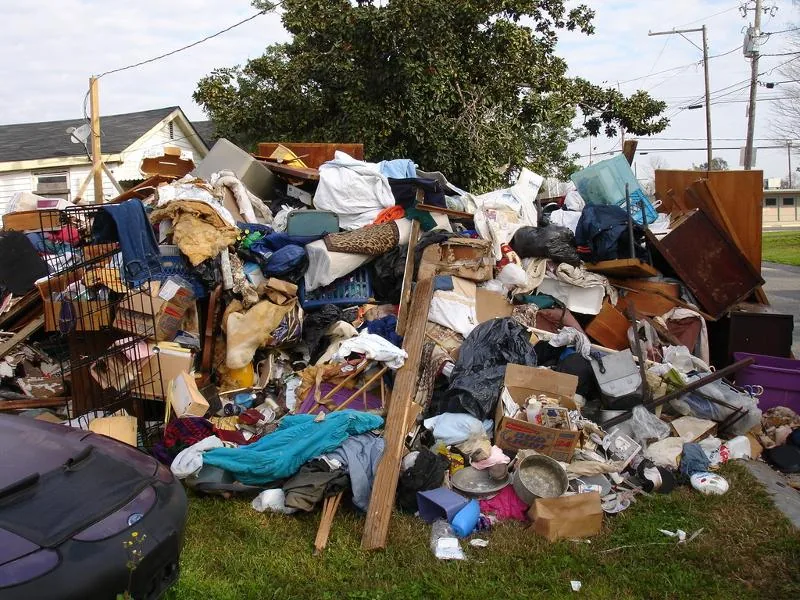 Before gross filth cleaning and rubbish removal in Dublin