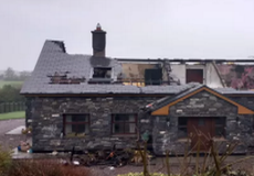 house damaged by lightning in Newbridge Ireland