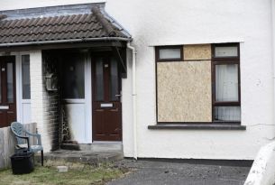 petrol bomb attack vandalized property in Drogheda Ireland